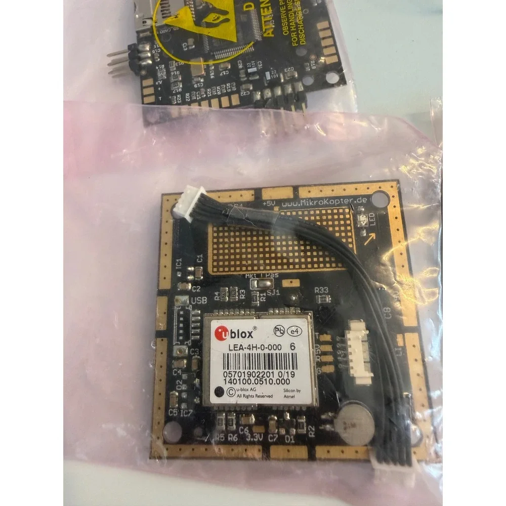 MikroKopter Drone Parts Lot FlightCtrl ME 2.1 u-blox LEA-4H GPS Bantam EAC147